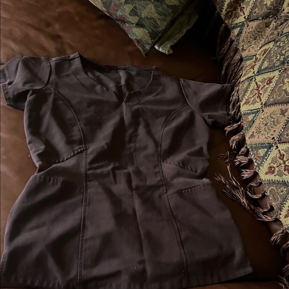 Tops - Chic Brown Short Sleeve scrub Top